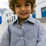 Poplin Button Up Set- Vintage Blue