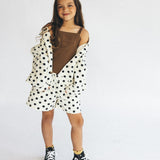 Retro Twill Shorts- Polka Dot- Black
