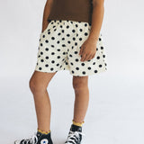 Retro Twill Shorts- Polka Dot- Black