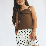 Ribbed Tank- Brown