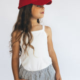 Ribbed Tank- White