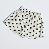Retro Twill Shorts- Polka Dot- Black