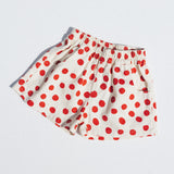 Retro Twill Shorts- Polka Dot- Red