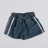 Racer Denim Shorts