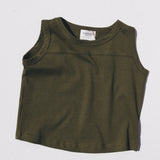 Boxy Tank- Olive
