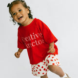 Retro Twill Shorts- Polka Dot- Red