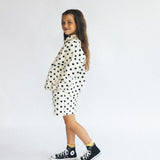 Retro Twill Shorts- Polka Dot- Black