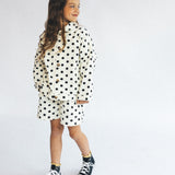 Retro Twill Shorts- Polka Dot- Black