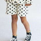 Retro Twill Shorts- Polka Dot- Black
