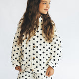 Retro Twill Shorts- Polka Dot- Black