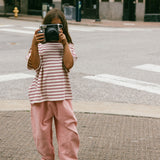 Barrel Jeans- Powder Pink