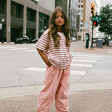 Barrel Jeans- Powder Pink