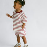 Berry Milk Stripe Tee