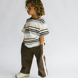 Side Stripe Pants- Brown