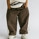 Side Stripe Pants- Brown