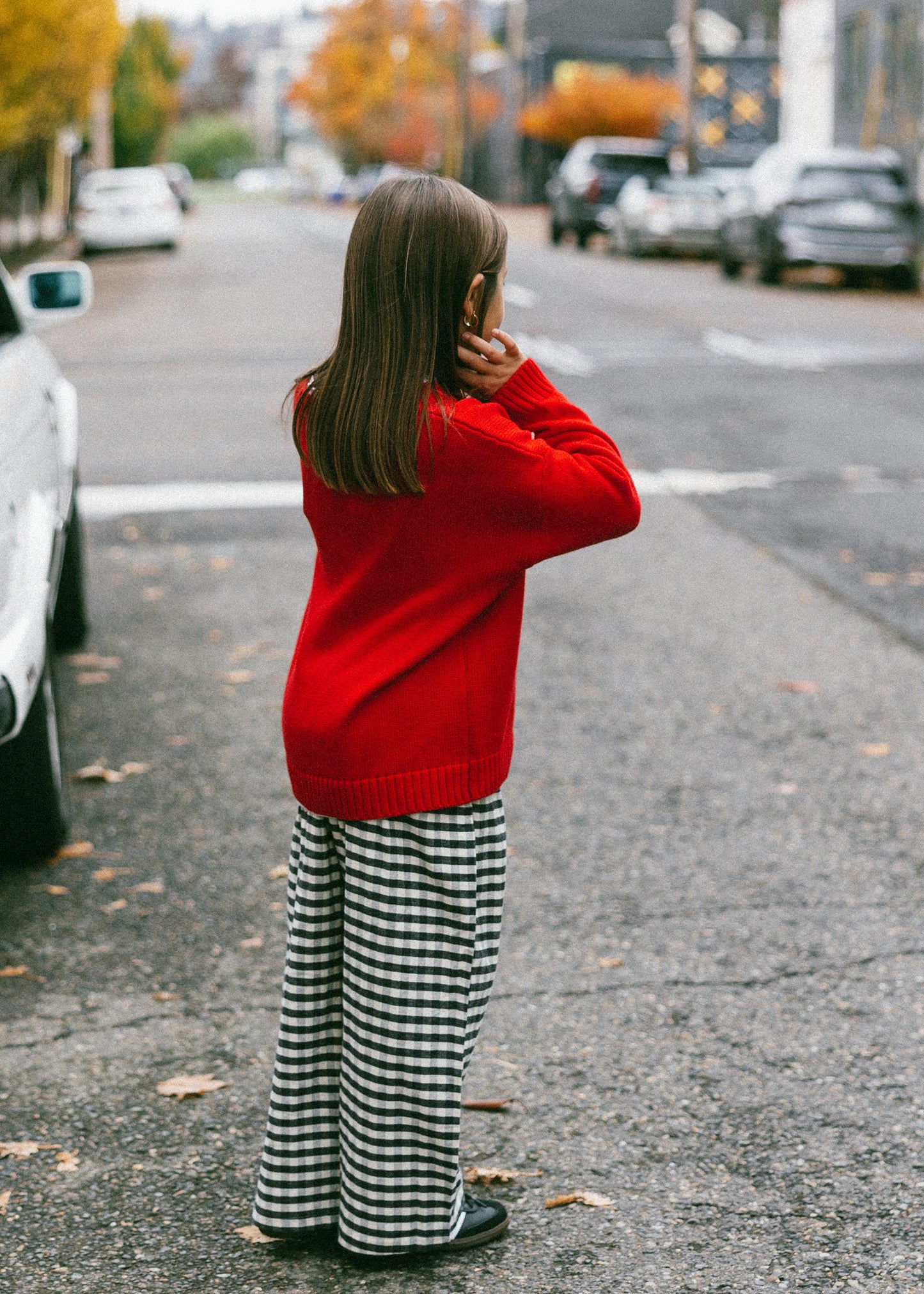 Cotton Cardigan- Red