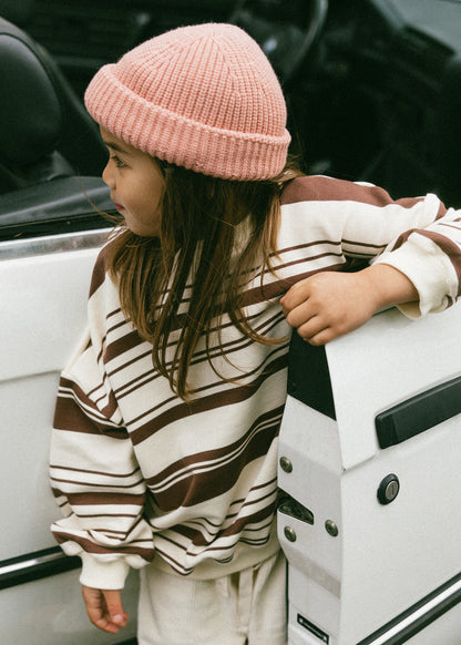 Vintage Crewneck- Brown & Cream