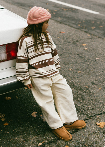 Vintage Crewneck- Brown & Cream