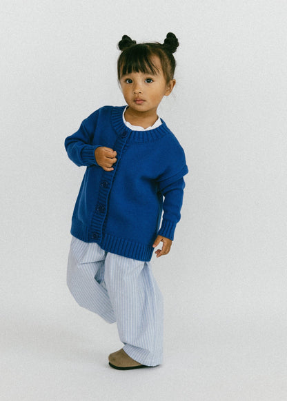 Cotton Cardigan- Blue