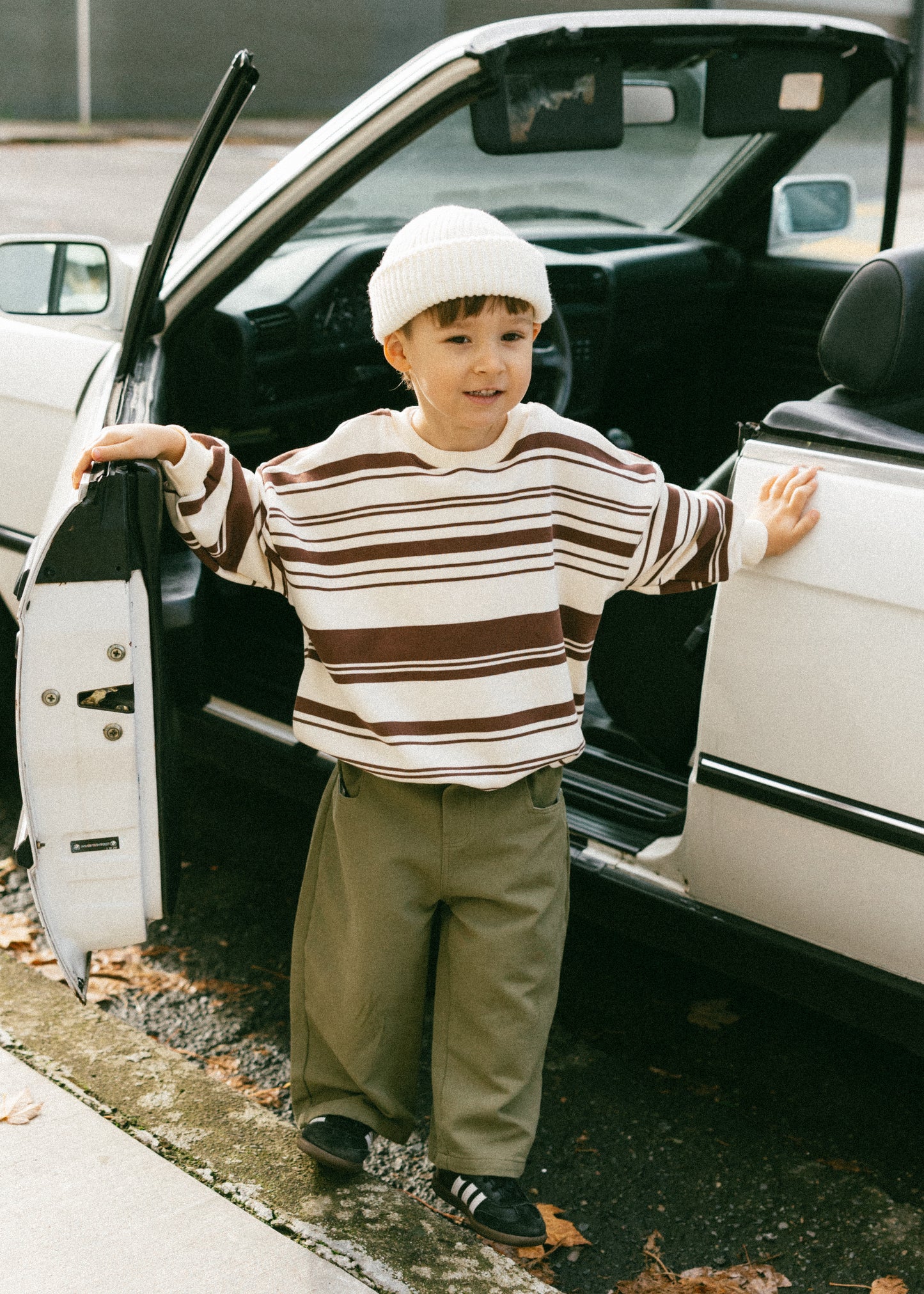 Vintage Crewneck- Brown & Cream