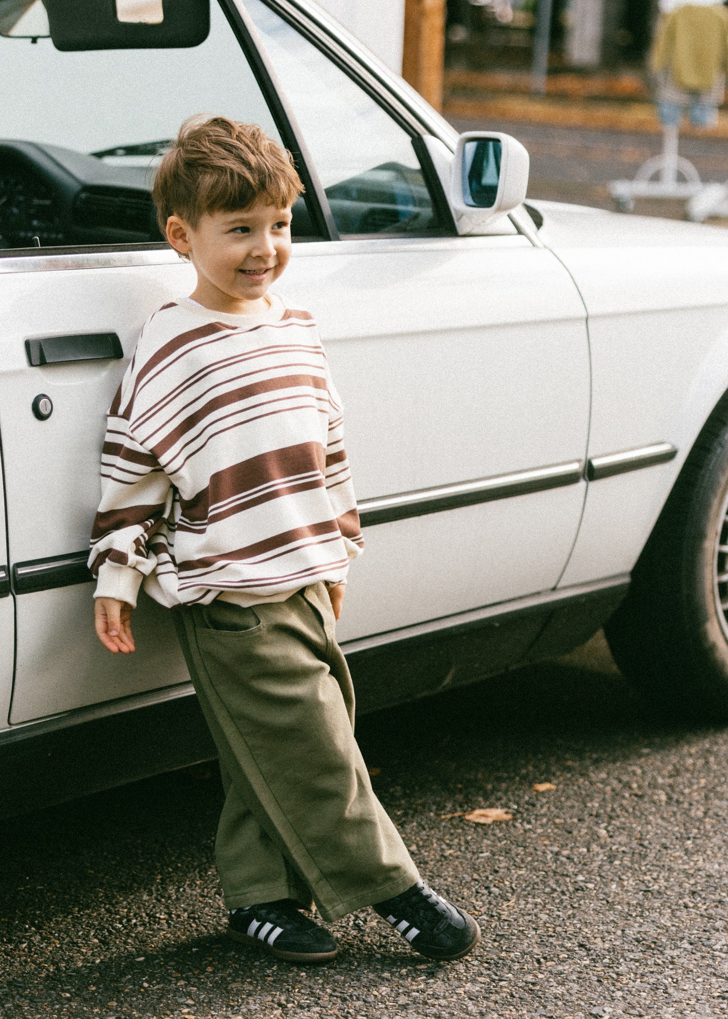 Vintage Crewneck- Brown & Cream