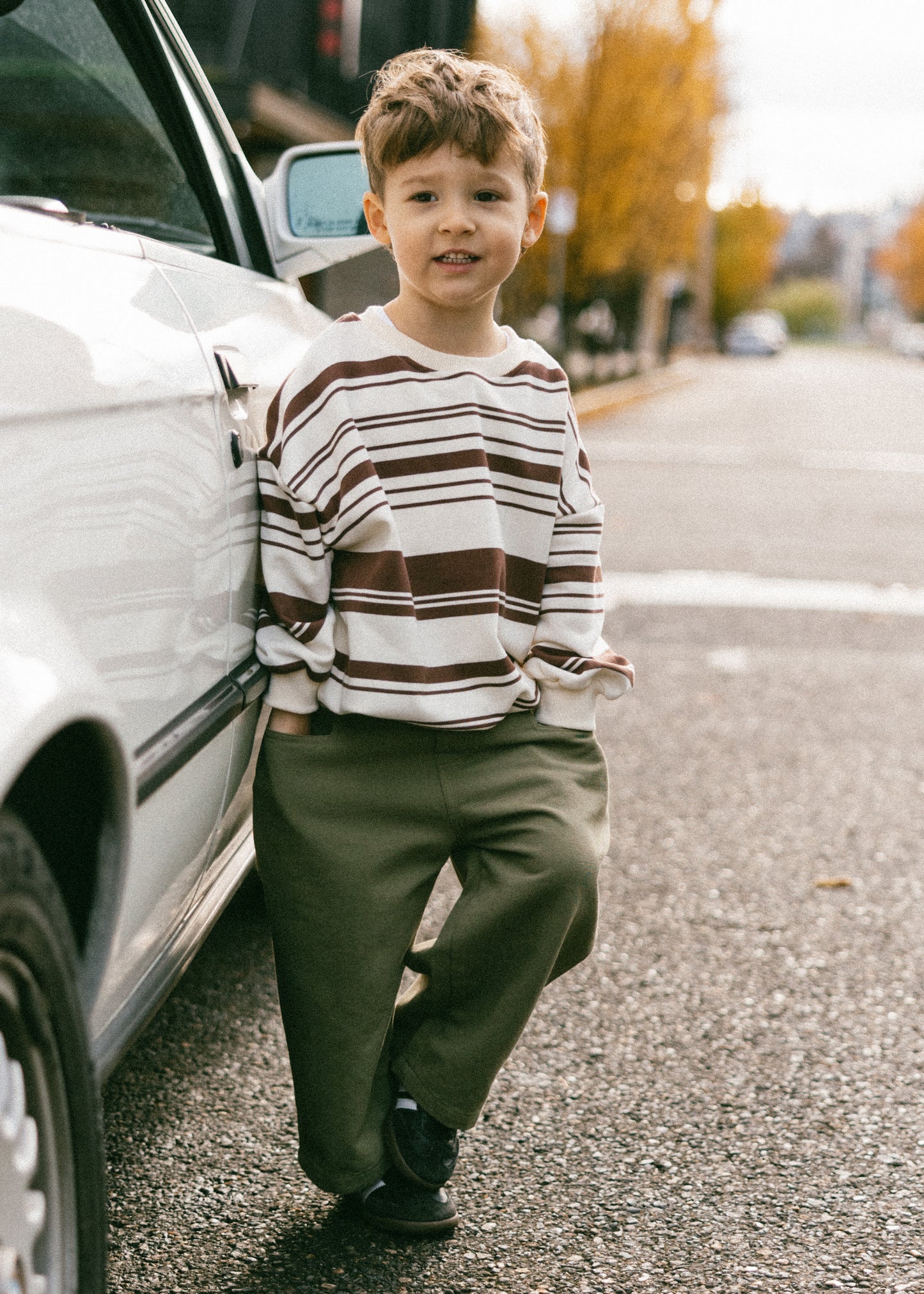 Vintage Crewneck- Brown & Cream