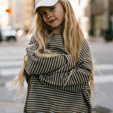 Everyday Stripe Pullover- Brown