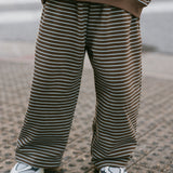 Everyday Stripe Pants- Brown