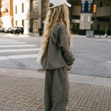 Everyday Stripe Pants- Brown
