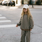 Everyday Stripe Pullover- Brown
