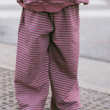 Everyday Stripe Pants- Light Plum