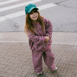 Everyday Stripe Pants- Light Plum