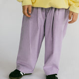 Check Pants- Lavender & White
