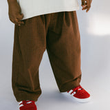 Check Pants- Brown & Orange