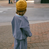 Everyday Stripe Pullover- Blue