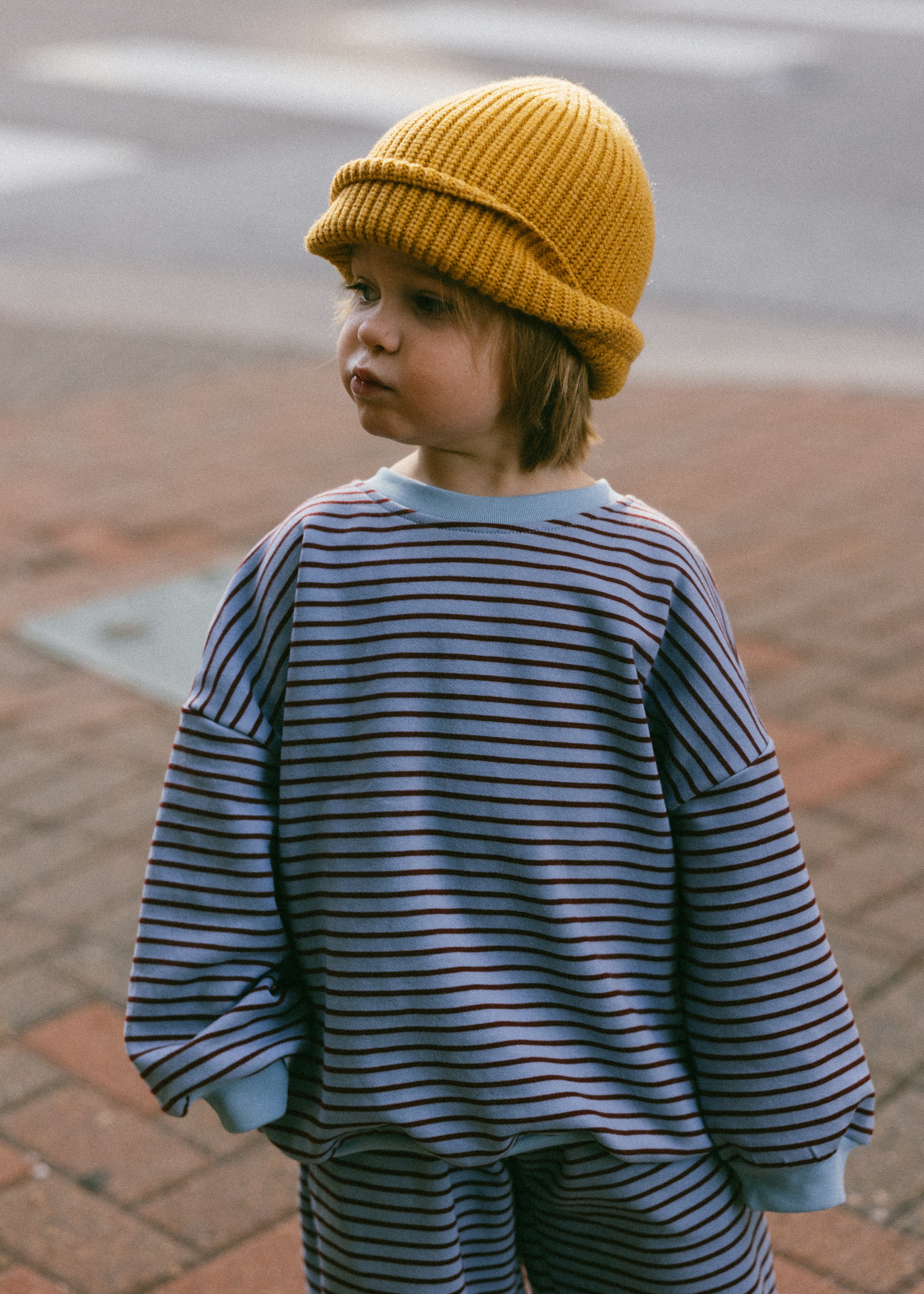 Everyday Stripe Pullover- Blue – Fostered Collection