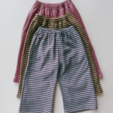 Everyday Stripe Pants- Light Plum
