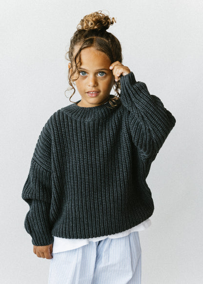 Chunky Knit- Charcoal