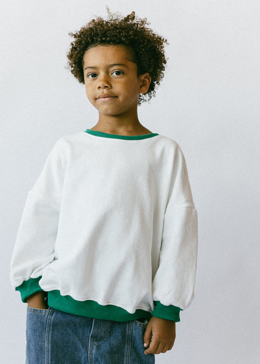 Ringer Sweater- Green