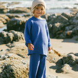 Knitted Cotton Pants Blue