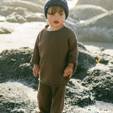 Knitted Cotton Pants Brown
