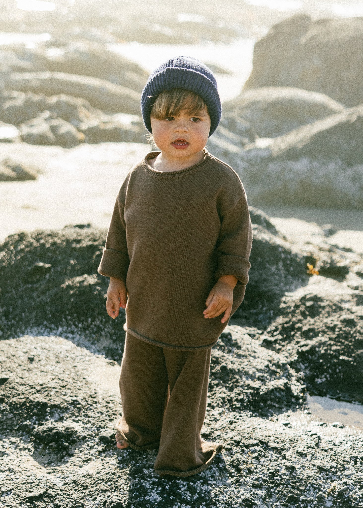 Knitted Cotton Pants Brown