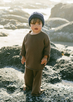 Knitted Cotton Pants Brown