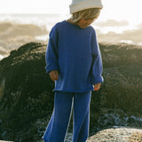 Knitted Cotton Pants Blue