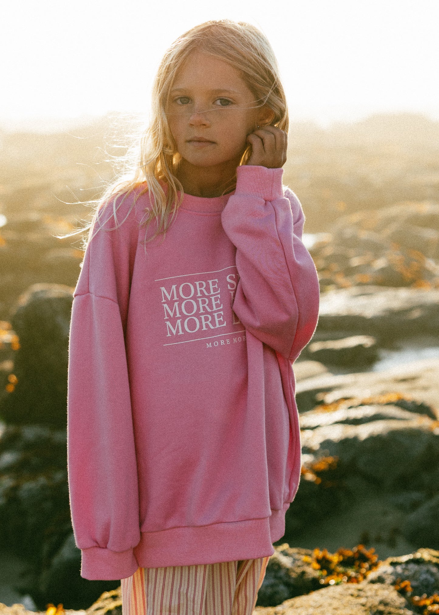 More More Crewneck- Pink