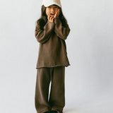 Knitted Cotton Pants Brown