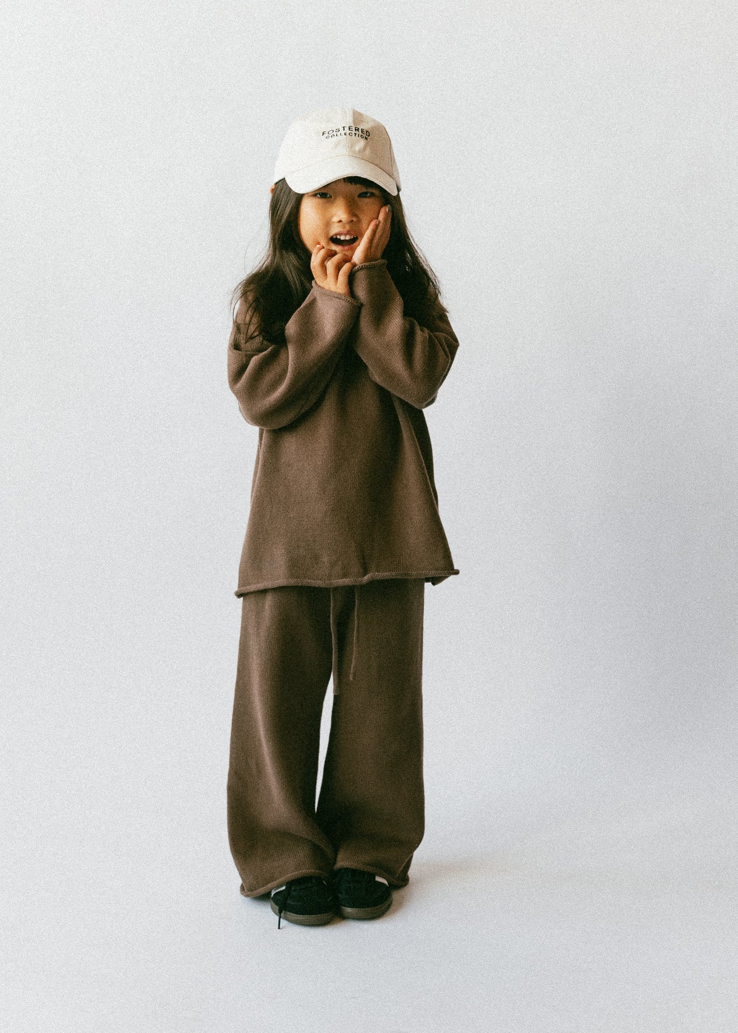 Knitted Cotton Pants Brown