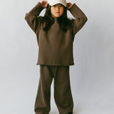 Knitted Cotton Pants Brown