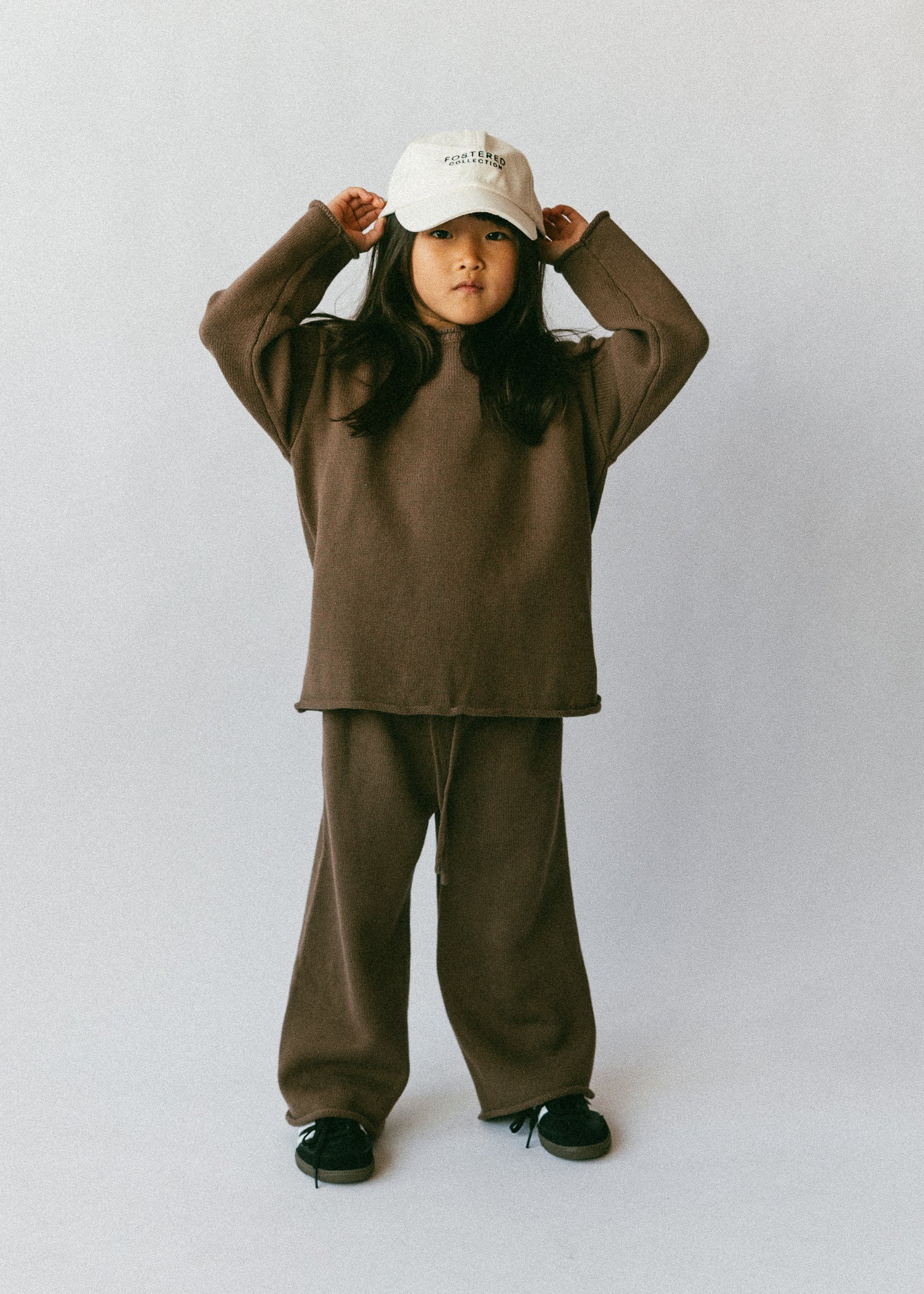 Knitted Cotton Pants Brown