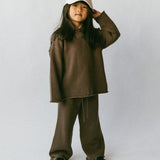 Knitted Cotton Pants Brown